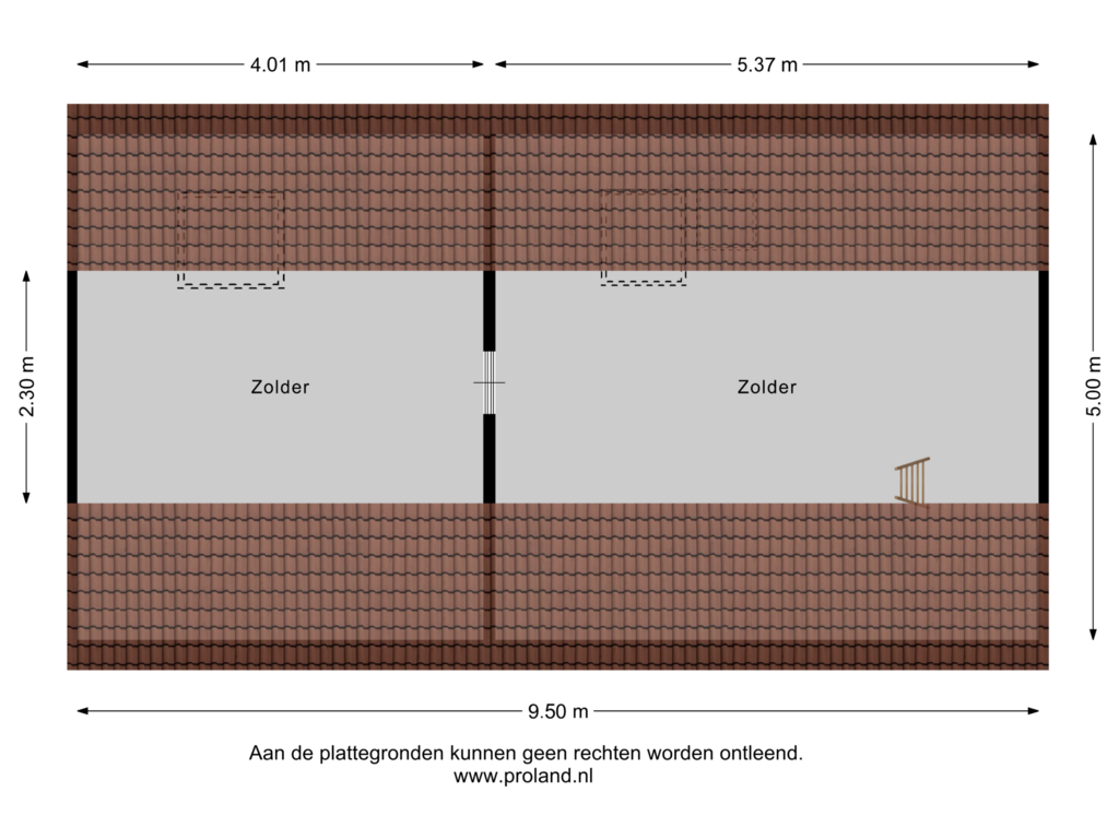 Bekijk plattegrond van Garage Vliering van de Hoogte 20