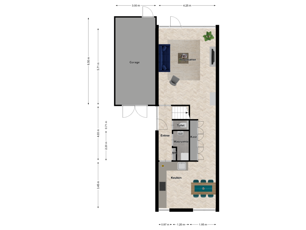 Bekijk plattegrond van Begane grond van Fultsemaheerd 38