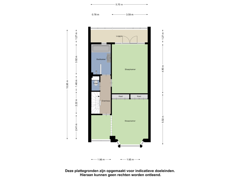 Bekijk plattegrond van Eerste Verdieping van Prins Hendrikstraat 206