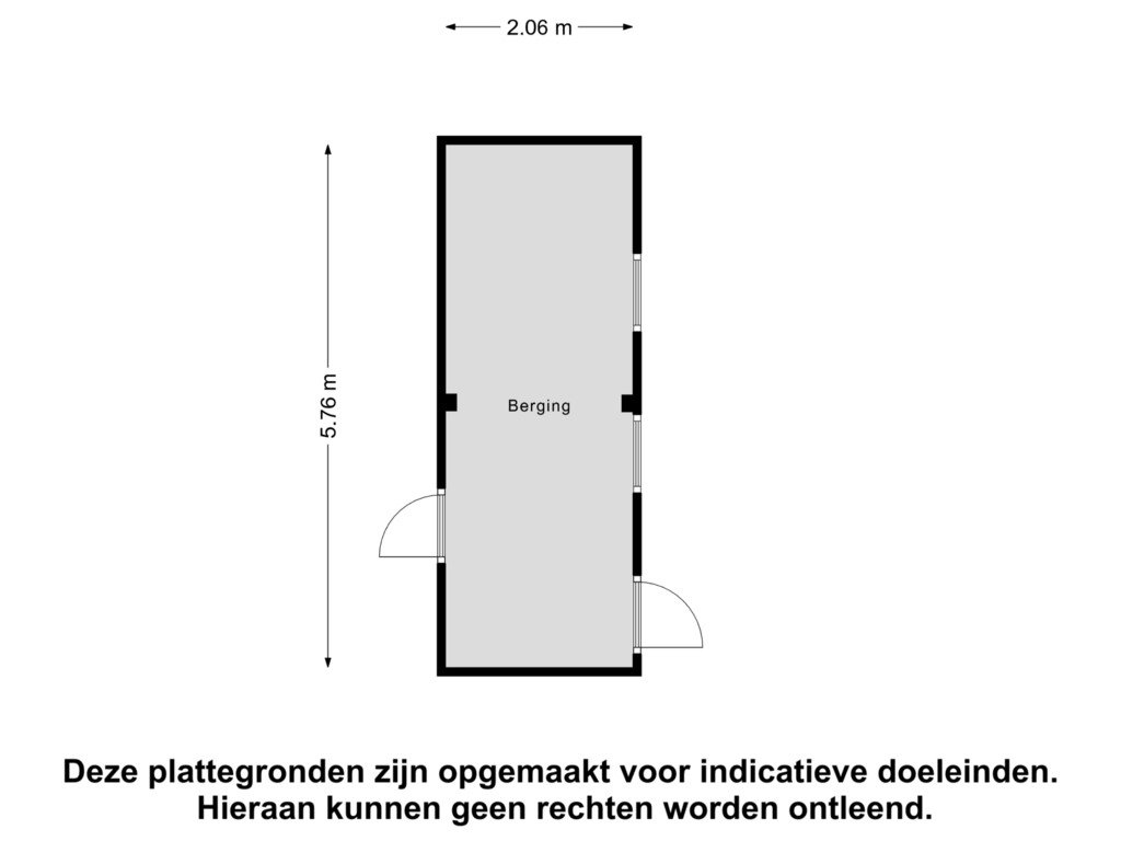 Bekijk plattegrond van Berging van Prins Hendrikstraat 206