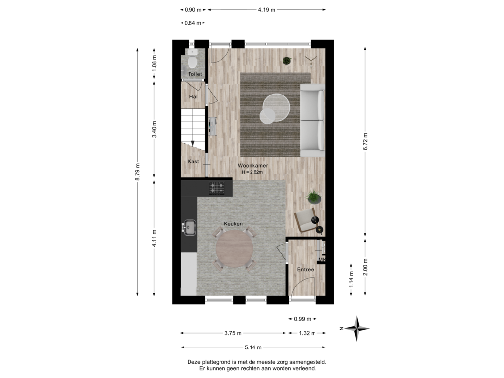 Bekijk plattegrond van Begane grond van Heeskesacker 1309