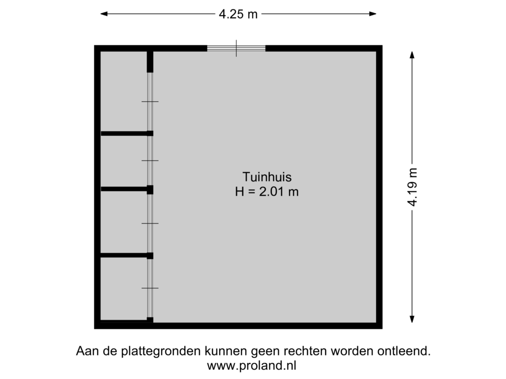 Bekijk plattegrond van Tuinhuis van Klaproos 13