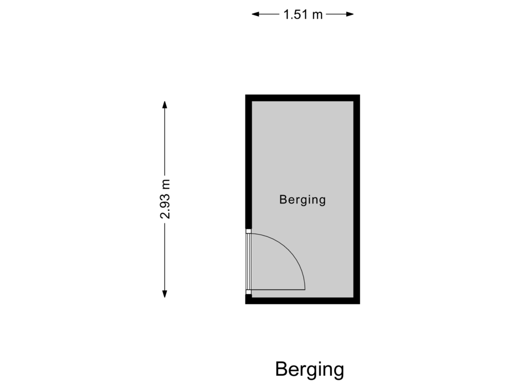 View floorplan of Berging of Lange Noodgodsstraat 68