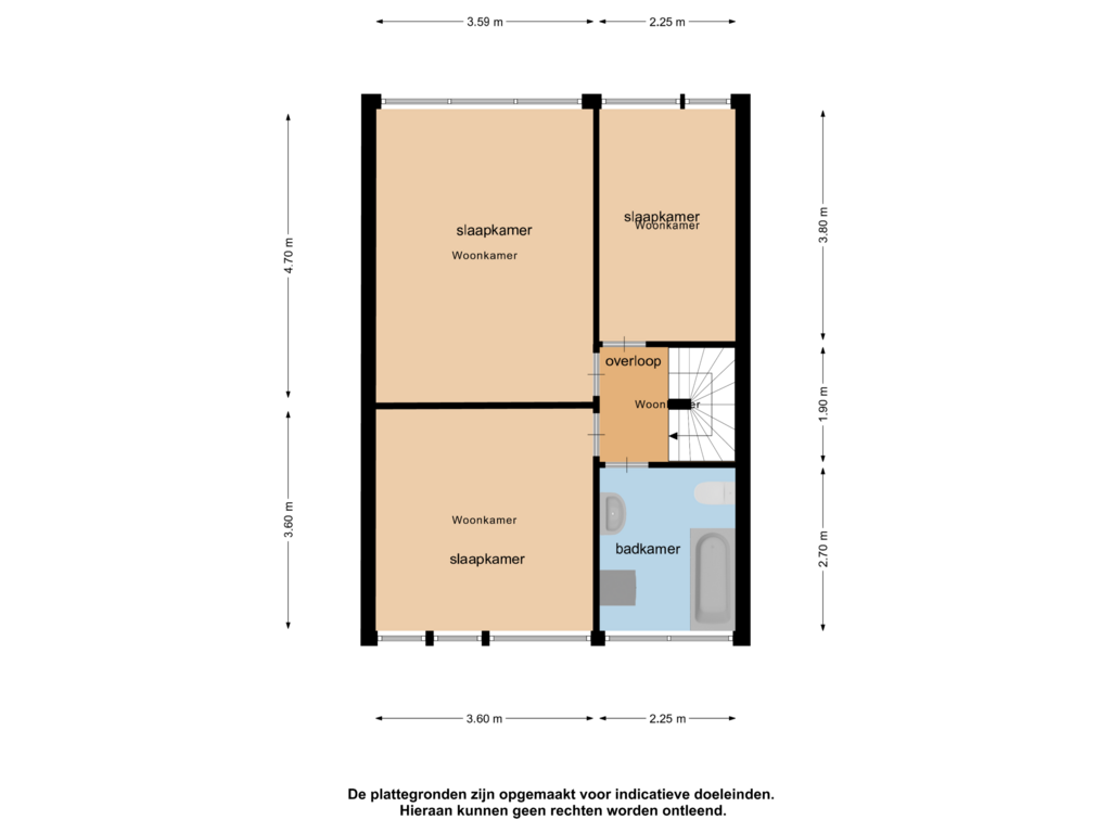 Bekijk plattegrond van Eerste verdieping van Kattebos 160