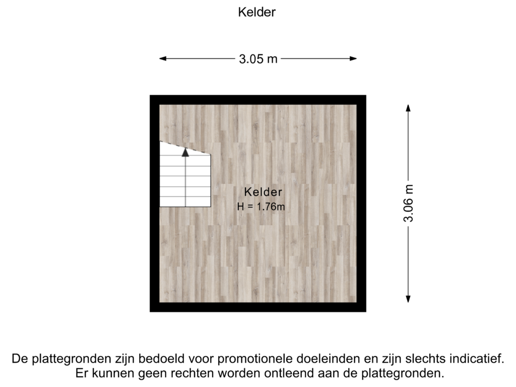 Bekijk plattegrond van Kelder van van Ambestraat 4-A