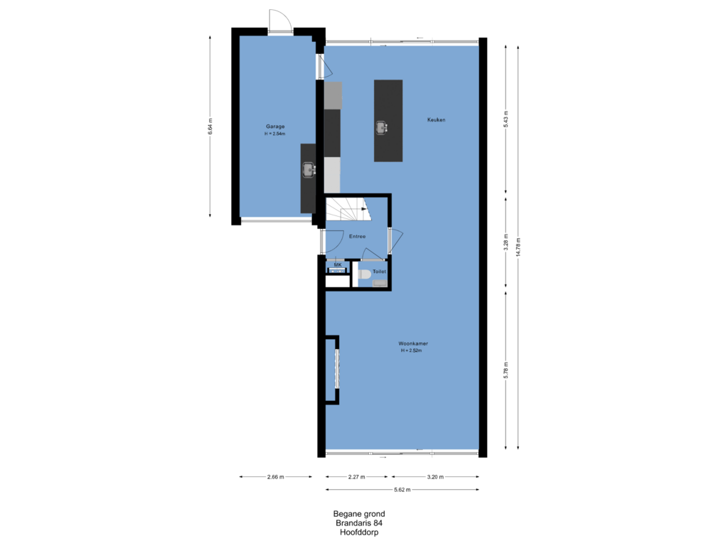 Bekijk plattegrond van Begane grond van Brandaris 84