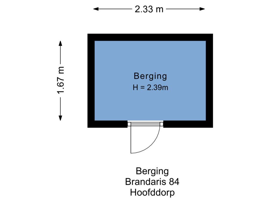 Bekijk plattegrond van Berging van Brandaris 84