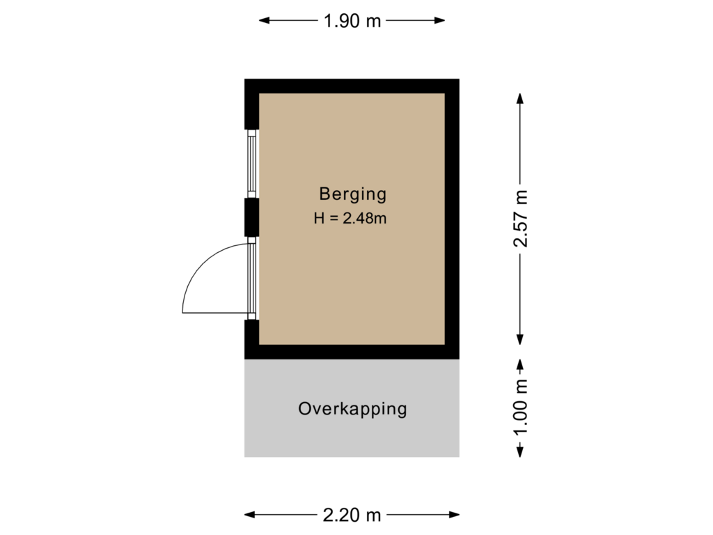 Bekijk plattegrond van Berging van Wandelbosweg 69