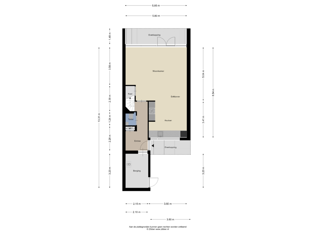 Bekijk plattegrond van Begane Grond van Hornikswei 54