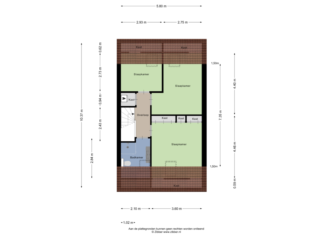 Bekijk plattegrond van Eerste Verdieping van Hornikswei 54