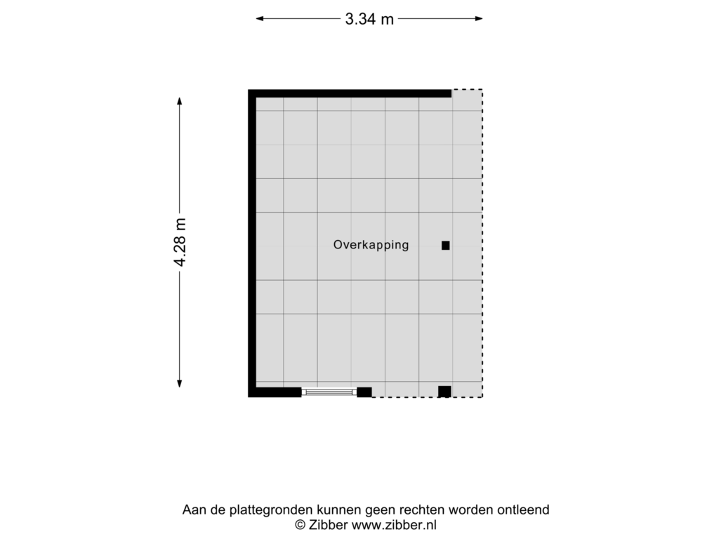 Bekijk plattegrond van Overkapping van Hornikswei 54