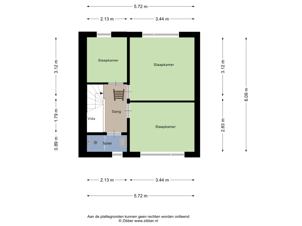 View floorplan of Eerste Verdieping of Ambachtsstraat 27