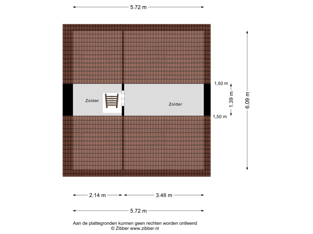 View floorplan of Tweede Verdieping of Ambachtsstraat 27