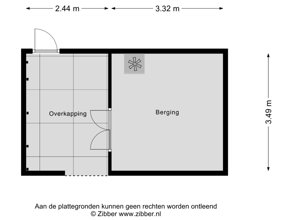 View floorplan of Berging of Ambachtsstraat 27