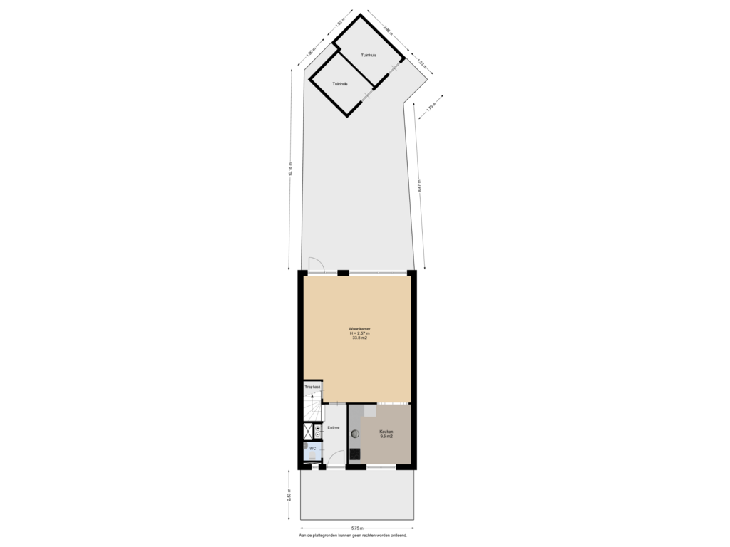 Bekijk plattegrond van Begane Grond Met Kavel van Wismastate 21