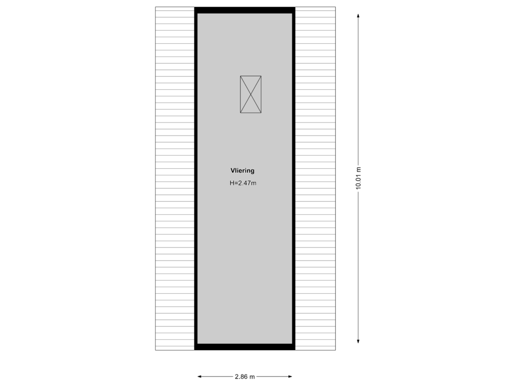 View floorplan of Vliering of Zevenhuizerstraat 61