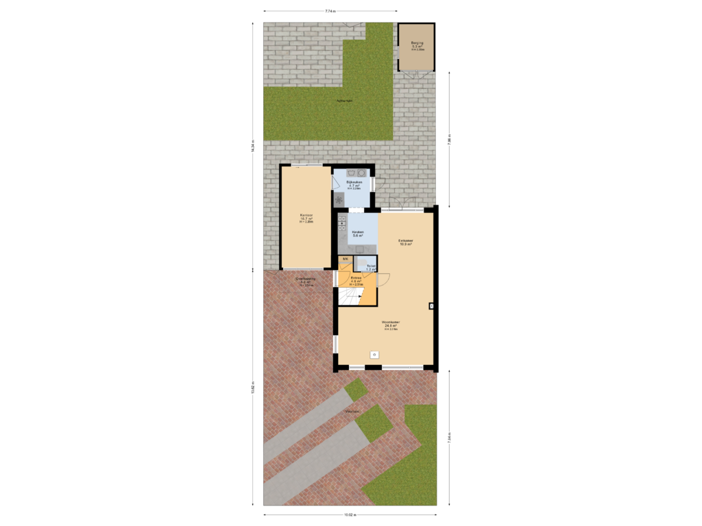 Bekijk plattegrond van Situatie van Melkemastate 46