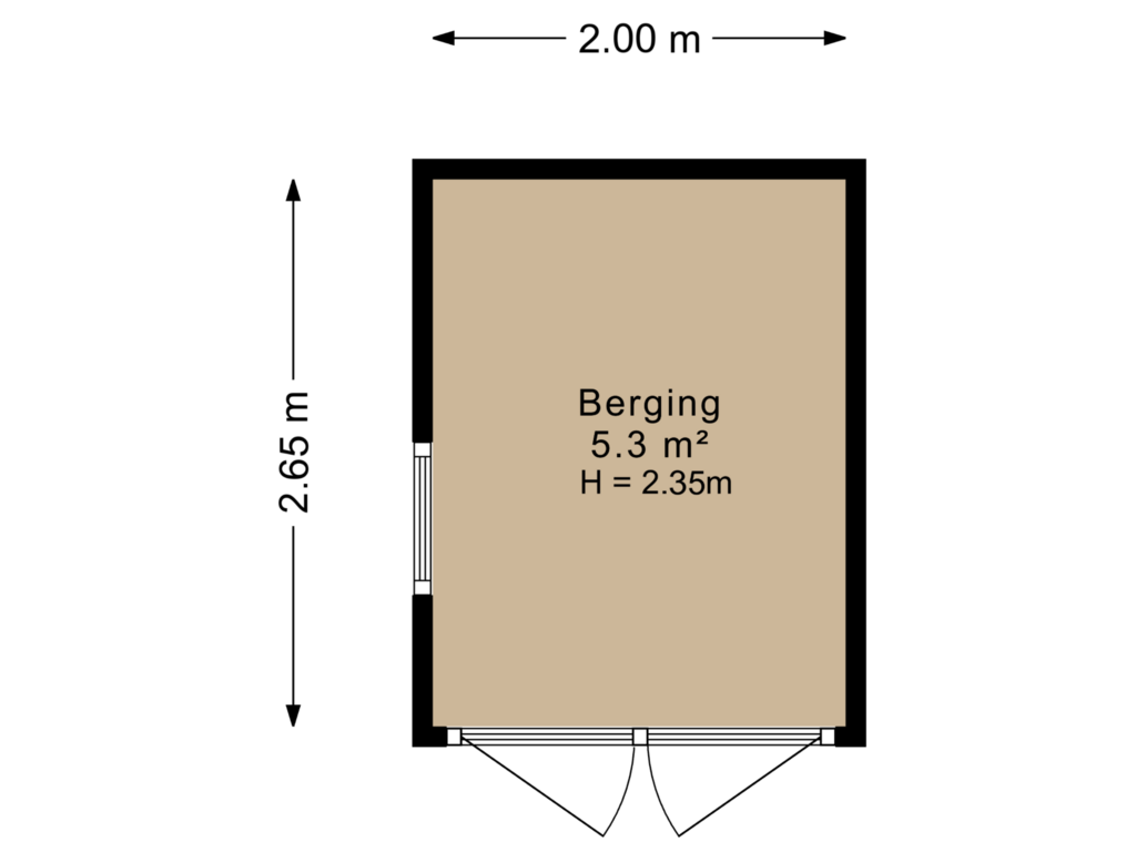 Bekijk plattegrond van Berging van Melkemastate 46