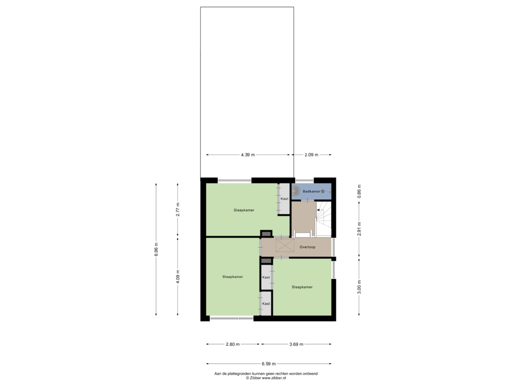 Bekijk plattegrond van 1e verdieping van Adriaan van Ostadestraat 18