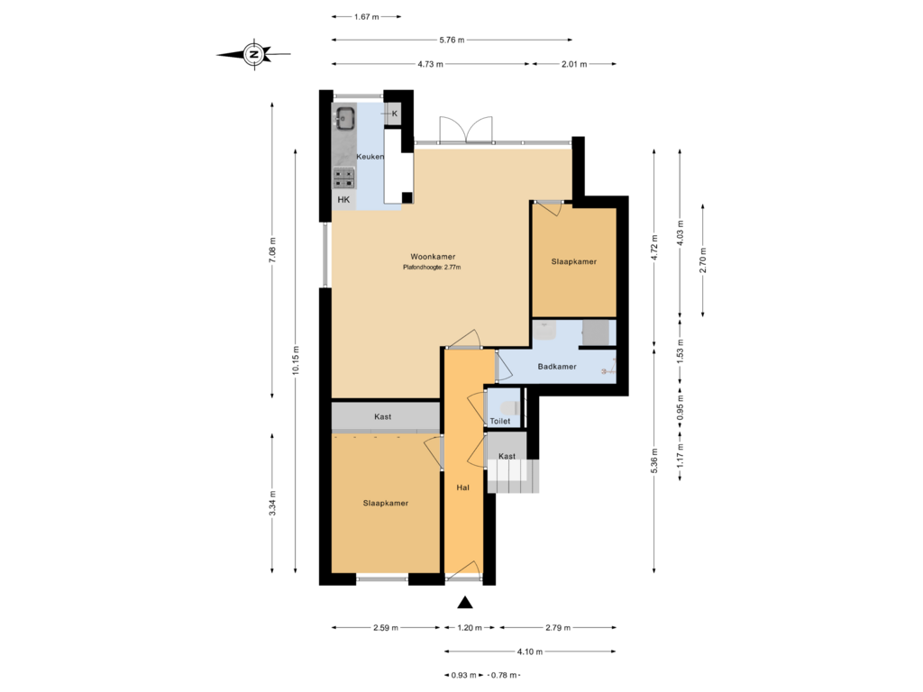 Bekijk plattegrond van Begane grond van Richard Holstraat 41