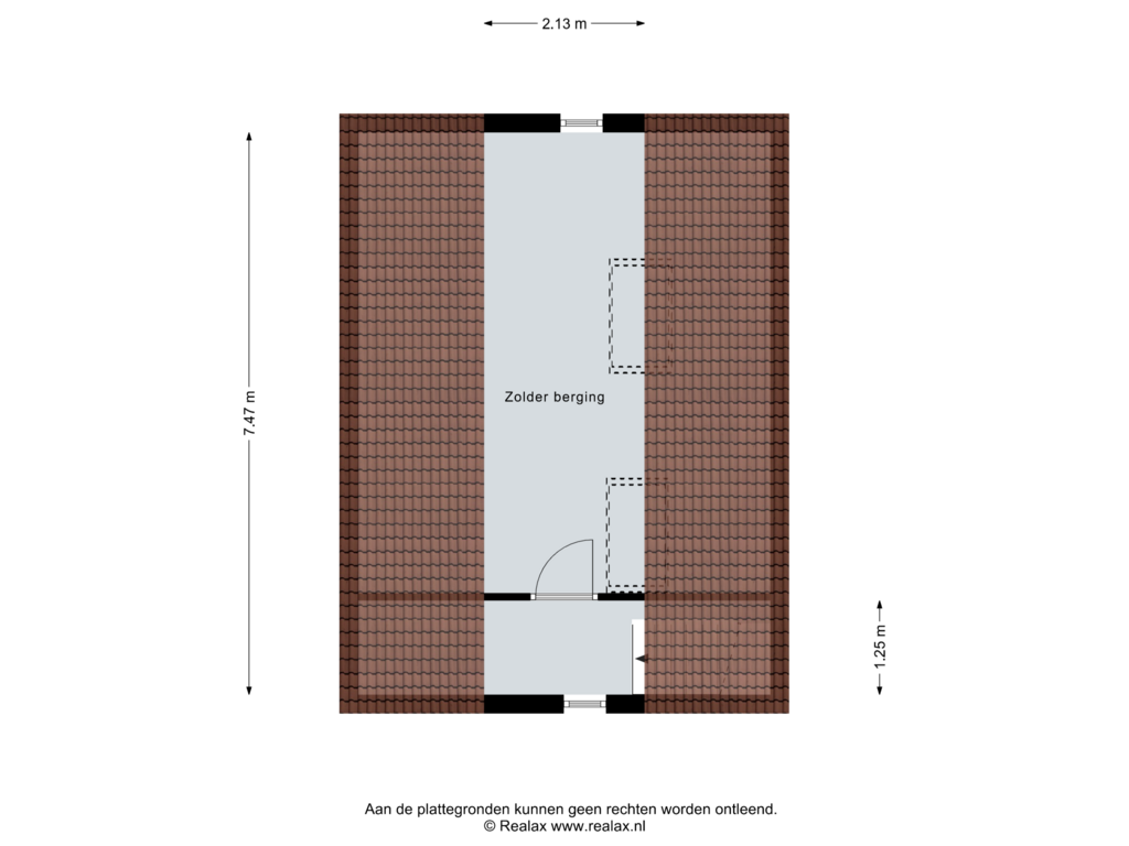 Bekijk plattegrond van Berging Zolder van Bovenmolenweg 30