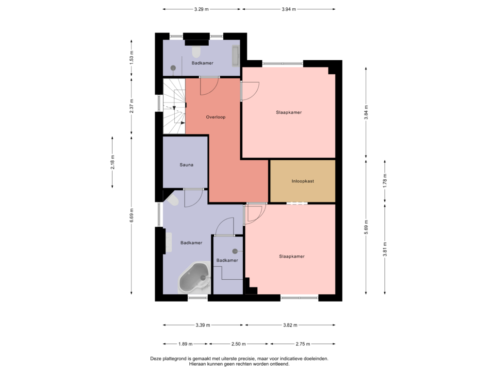 Bekijk plattegrond van 1e Verdieping van Landfort 105