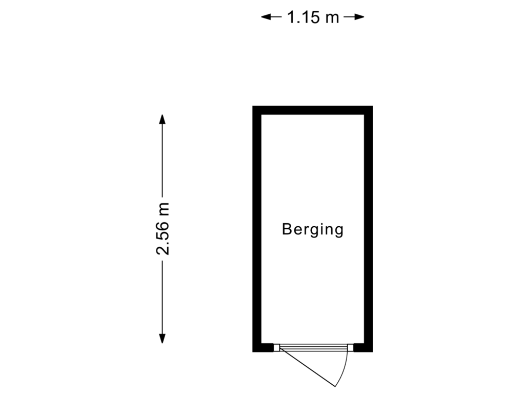 Bekijk plattegrond van Berging van Bergweg 106-A