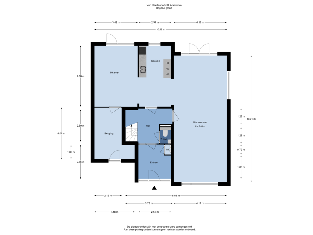 Bekijk plattegrond van Begane grond van Van Haeftenpark 34