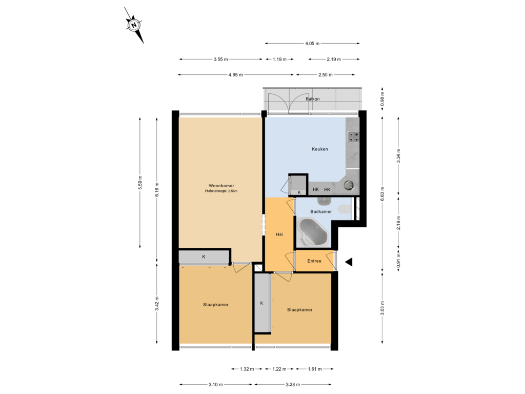 Bekijk plattegrond van Plattegrond van Thomas à Kempisstraat 136