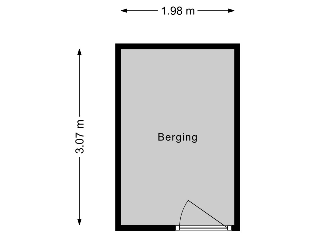 Bekijk plattegrond van Berging van Thomas à Kempisstraat 136