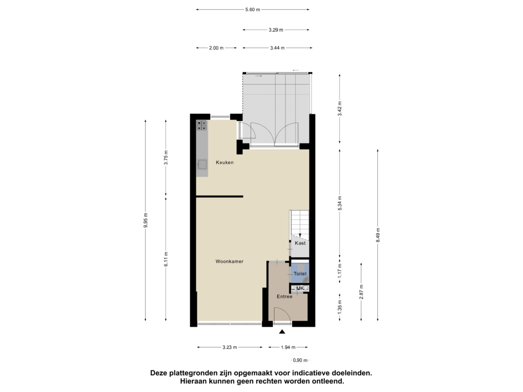 View floorplan of Begane grond of Janssensstraat 14