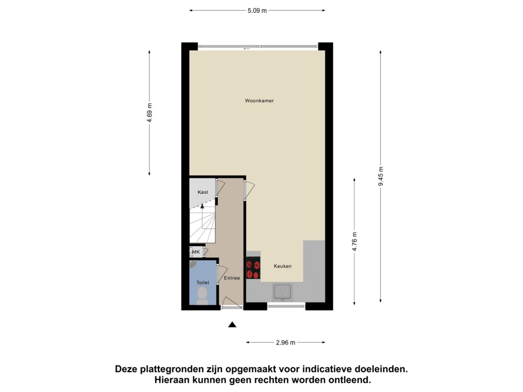 Bekijk plattegrond van Begane grond van Aardbeivlinderstraat 6