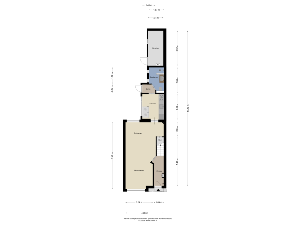 Bekijk plattegrond van Begane grond van d'Hondecoeterstraat 18