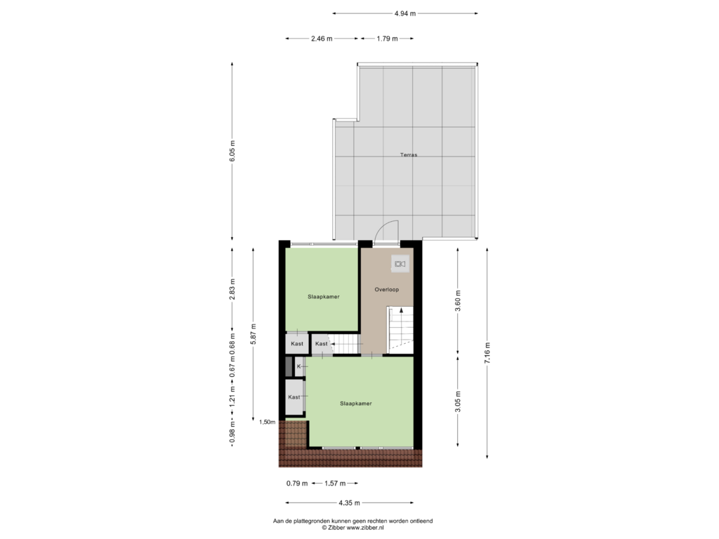 Bekijk plattegrond van Eerste Verdieping van d'Hondecoeterstraat 18