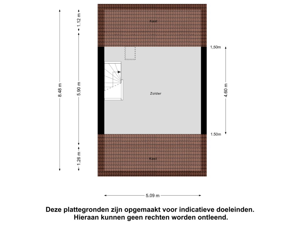 Bekijk plattegrond van Tweede Verdieping van Van Mirlaerstraat 1