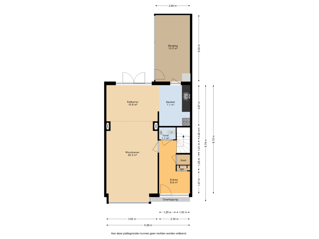 Bekijk plattegrond van Begane grond van De Tsjalk 27