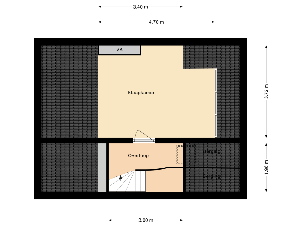 Bekijk plattegrond van 2e Verdieping van Rotterdambaan 8