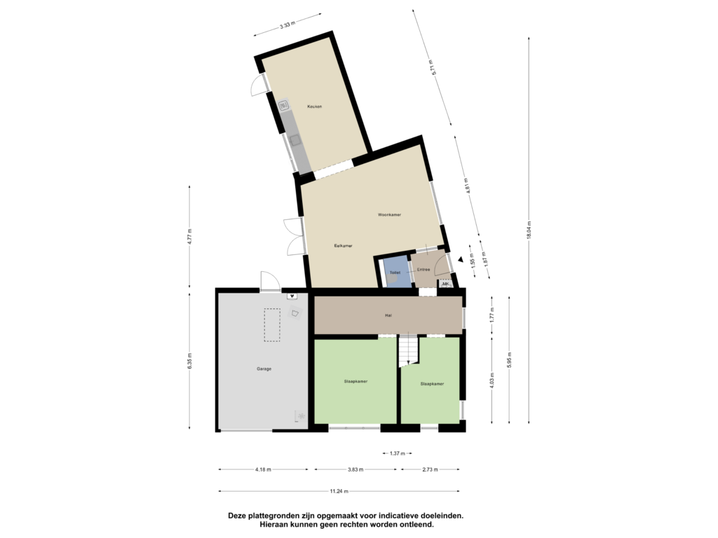 Bekijk plattegrond van Begane Grond van Lange Achterweg 2