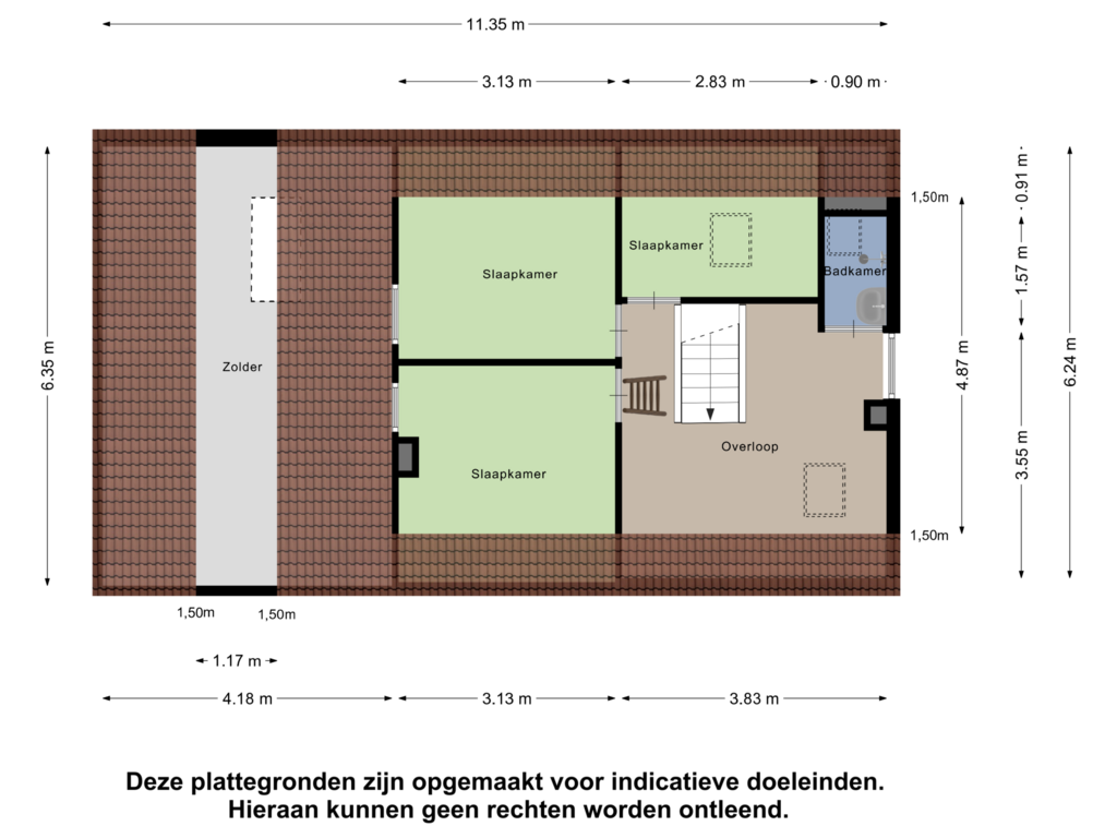 Bekijk plattegrond van Eerste Verdieping van Lange Achterweg 2