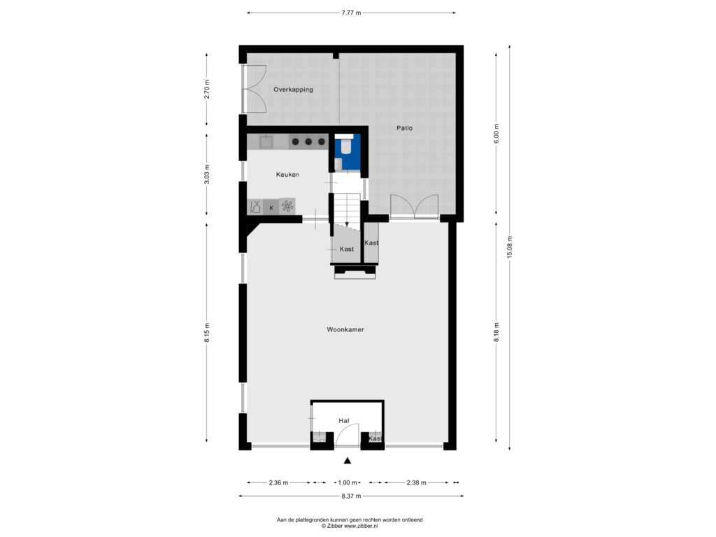 Bekijk plattegrond van Begane grond van Kwartelstraat 24