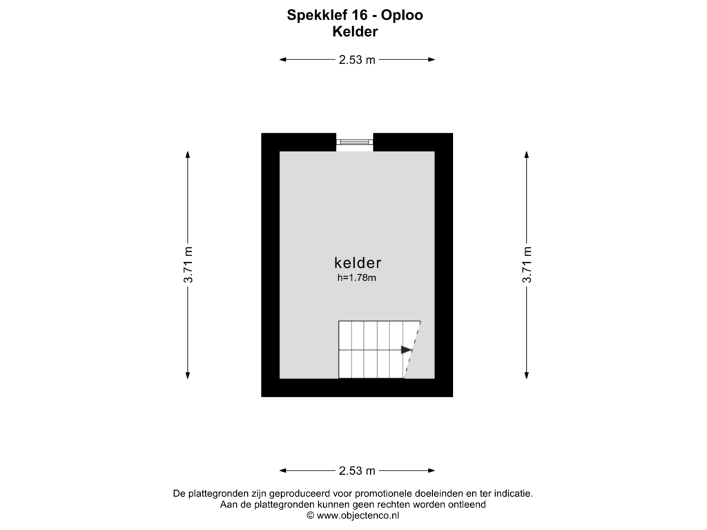 View floorplan of KELDER of Spekklef 16