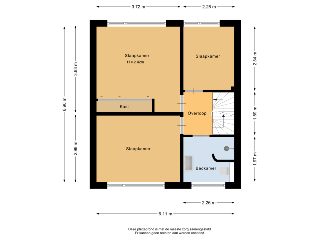 View floorplan of Eerste verdieping of Diependorst 65