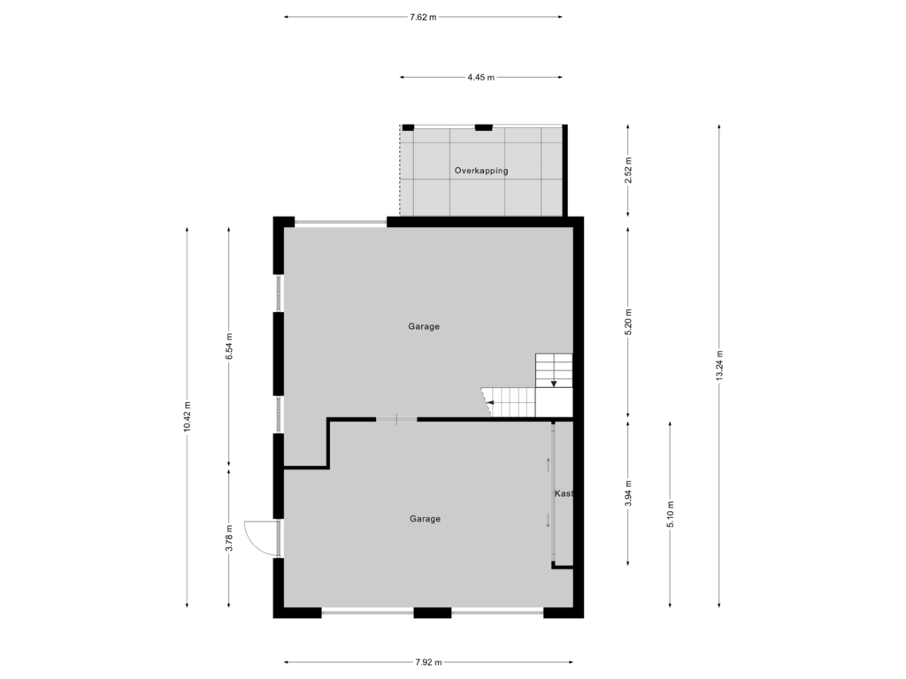 View floorplan of Garage of Achterstraat 64