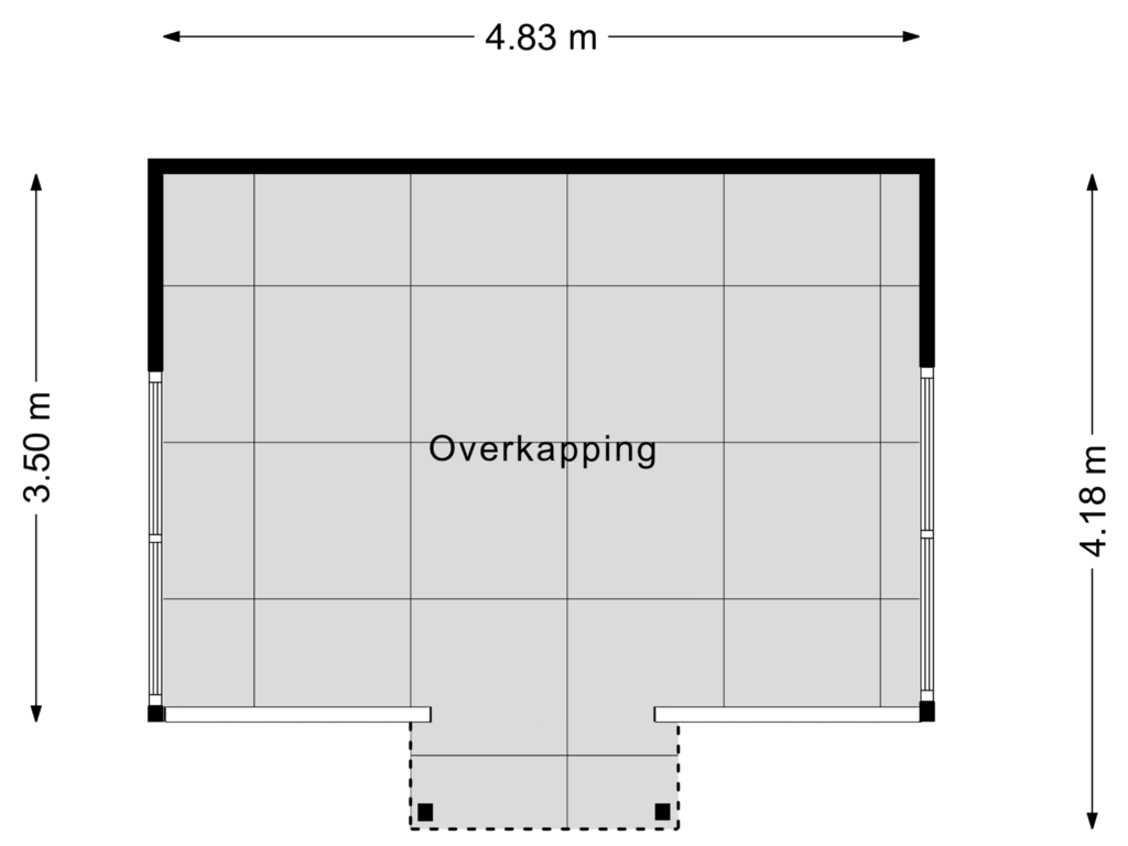 View floorplan of Overkapping of Achterstraat 64