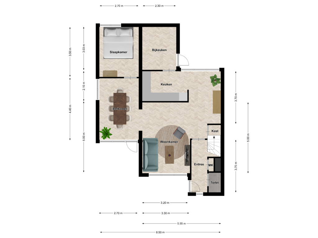 View floorplan of Begane grond of Framaheerd 22