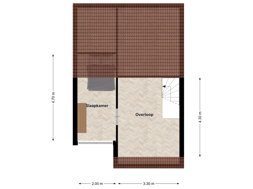 View floorplan of Tweede verdieping of Framaheerd 22