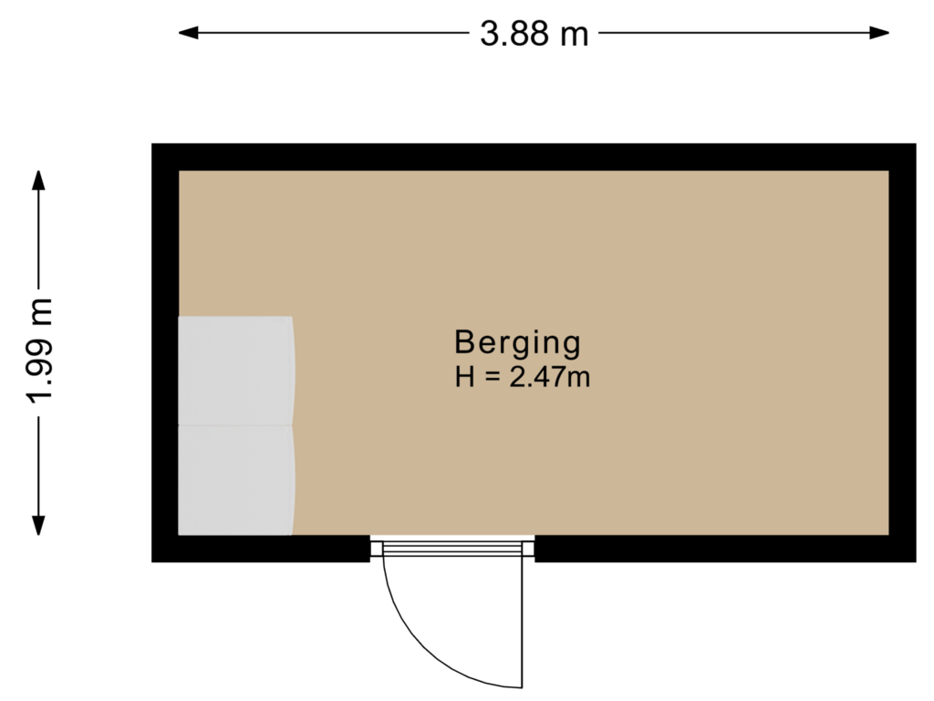 View floorplan of Berging of Onderlangs 27