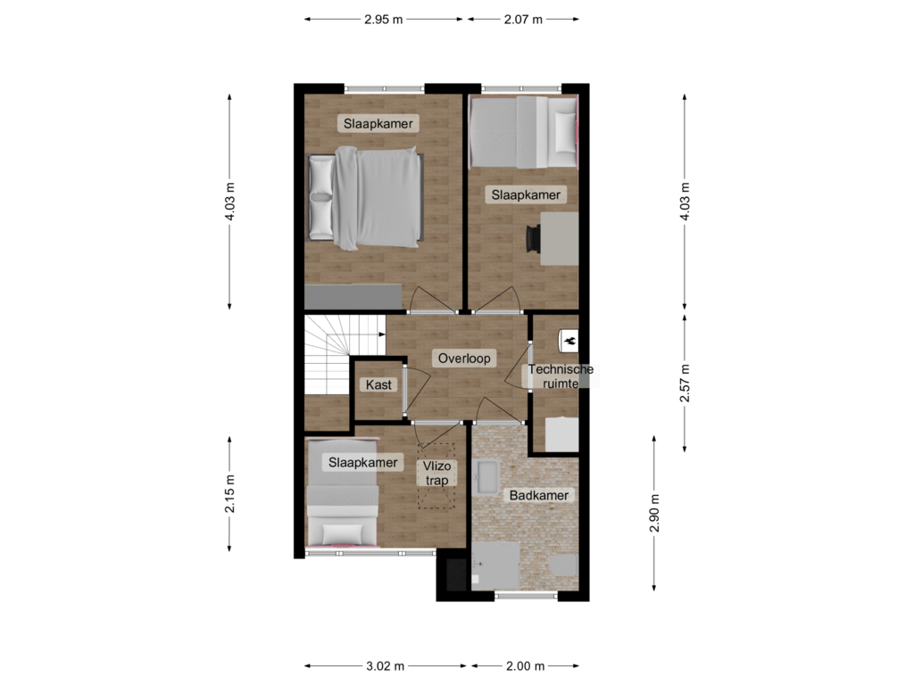 Bekijk plattegrond van 1e verdieping van Toon Kortoomsstraat 10