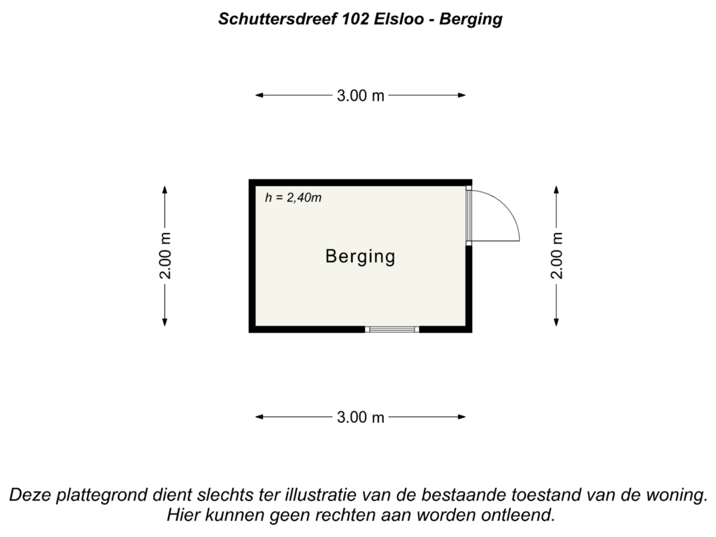 View floorplan of Berging of Schuttersdreef 102