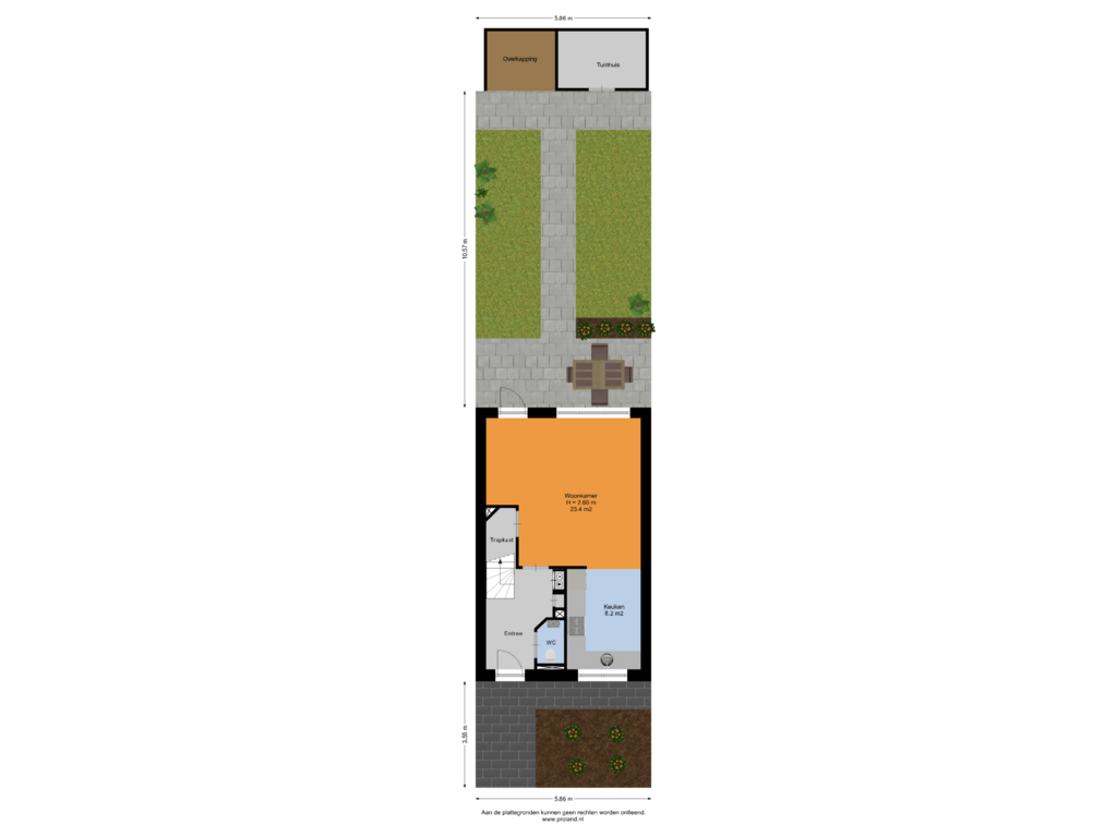 Bekijk plattegrond van Begane Grond Met Kavel van Kolonelsdiep 27